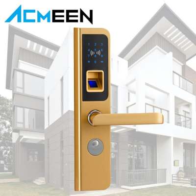 High quality Electronic Keyless Keypad Password control Biometric Fingerprint door lock