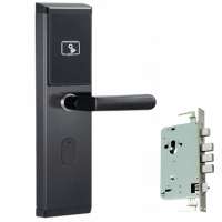 Electronic smart key lock Hotel Security door lock with Anti-theft cylinder